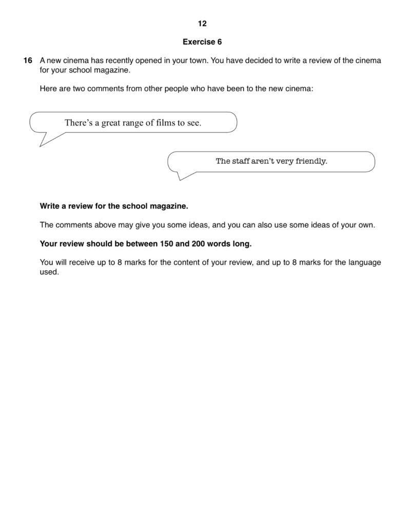 Igcse Letter Writing Questions